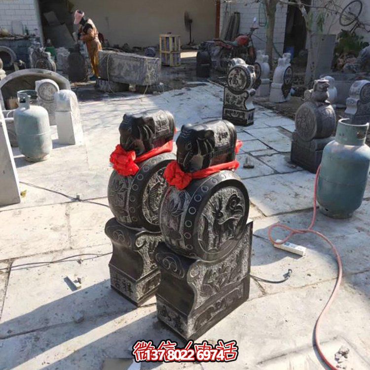 精美大理石仿古舊門墩雕塑，打造完美中式庭院
