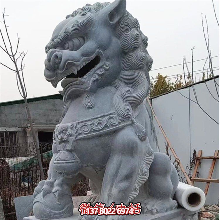 豪華庭院大型獅子雕塑，招財進寶，鎮(zhèn)宅門口裝飾