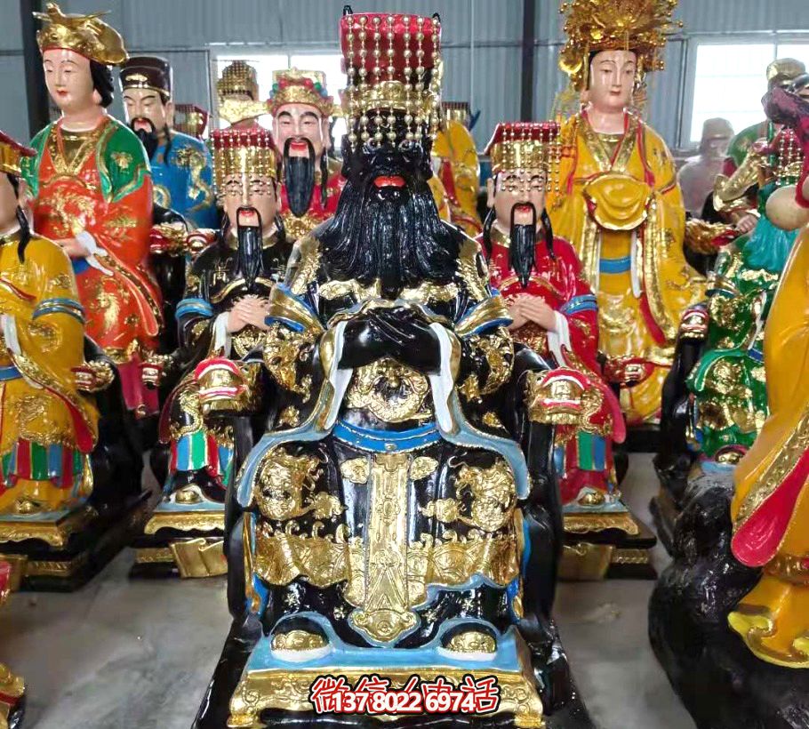玻璃鋼彩繪龍王雕塑，傳承古老文化
