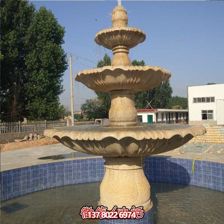 花崗巖噴泉流水?dāng)[件，給你不一樣的戶外廣場(chǎng)園林景觀雕塑