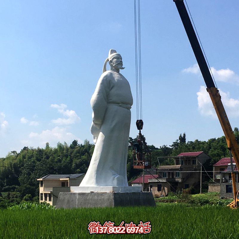李白漢白玉雕塑，賞詩仙魅力，游覽大型景區(qū)公園